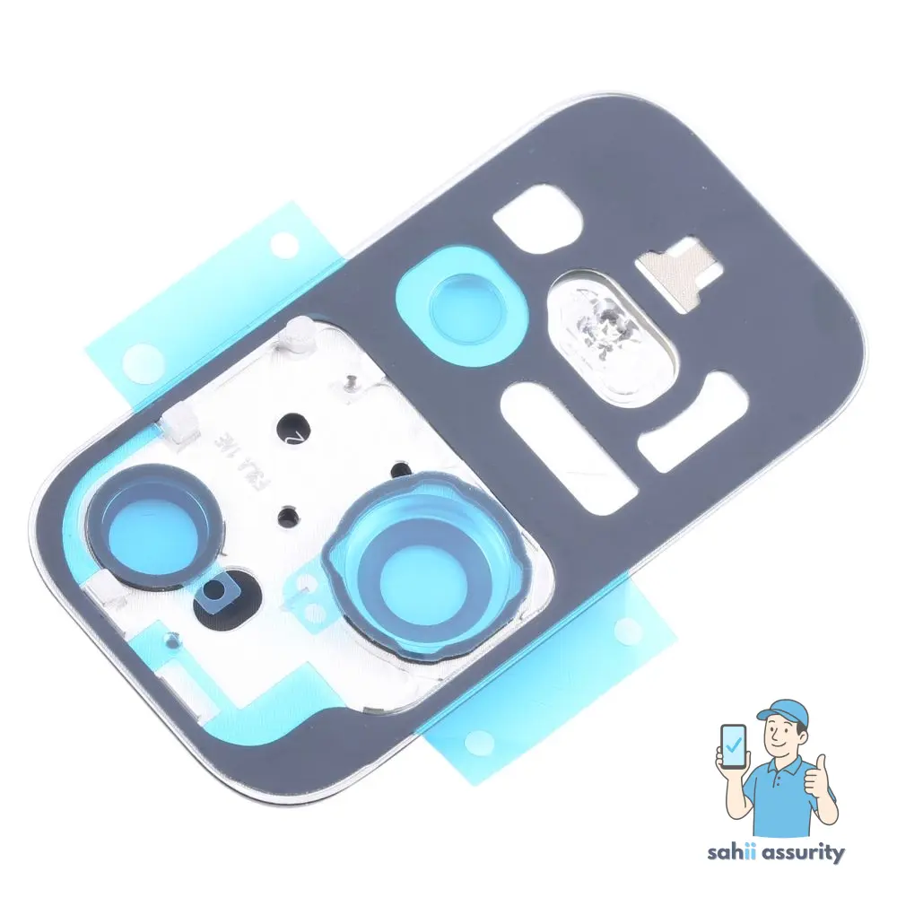 Camera Lens Glass with Frame for Vivo V30 Black thumbnail